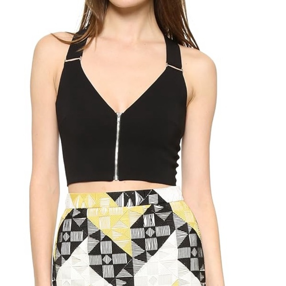 ALC zip front crop top size 6